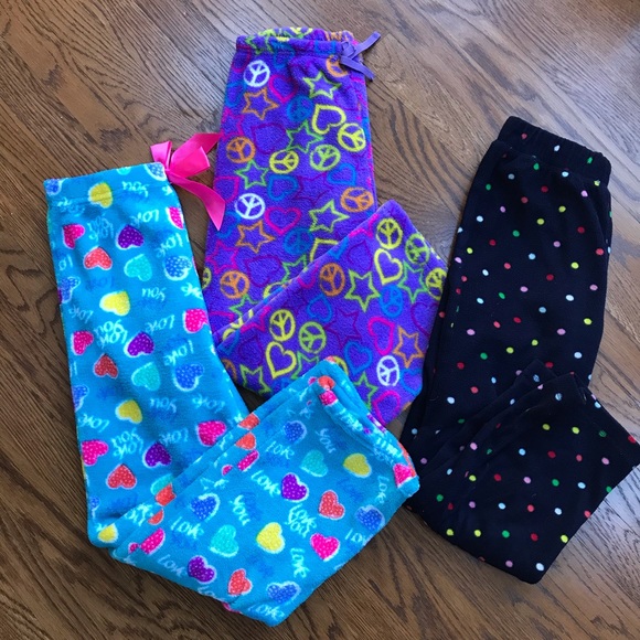 Gap, Sleep on It Other - Set of 3 Cute, Warm, Fuzzy Sleep Pants size 10 Gap, Sleep on It Other - Set of 3 Cute, Warm, Fuzzy Sleep Pants size 10